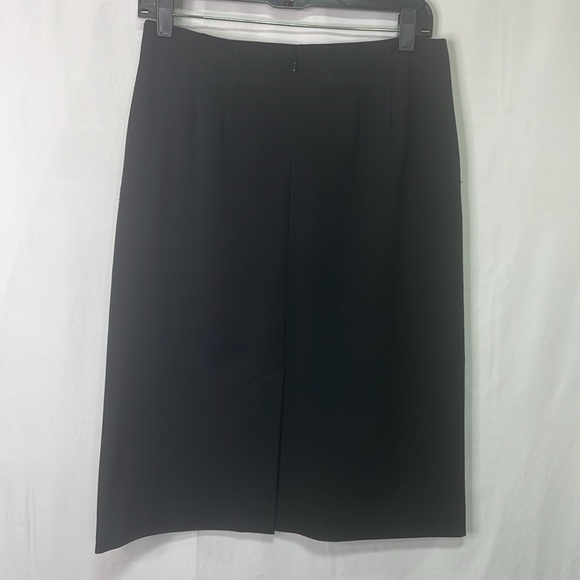 🏁 Talbots black midi skirt with pockets and cream contrast stitching - Picture 4 of 4